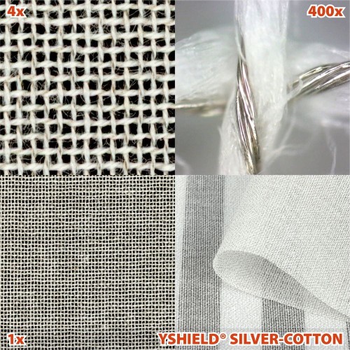 SILVER-COTTON - Tkanina do ochrony przed promieniowaniem elektromagnetycznym - struktura