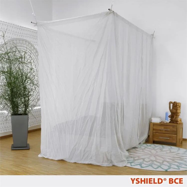 BCE - Baldachim do ochrony przed promieniowaniem elektromagnetycznym, w tym 5G, z tkaniny Silver-Cotton