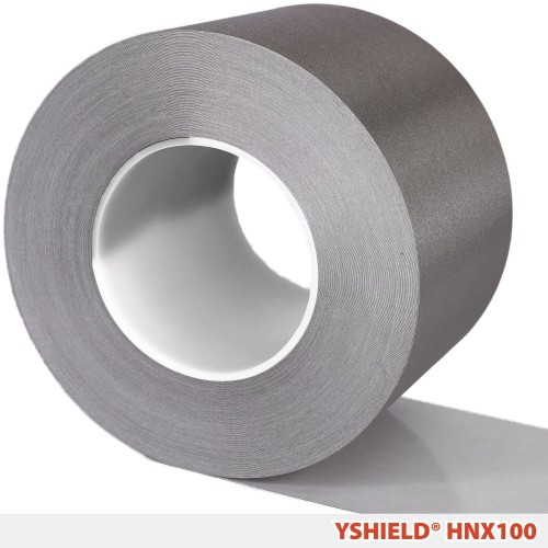 Rolka taśmy YShield HNX100 o szerokości 100 mm z przewodzącym klejem akrylowym – do zastosowań EMC, EMI, HEMP, klatek Faradaya