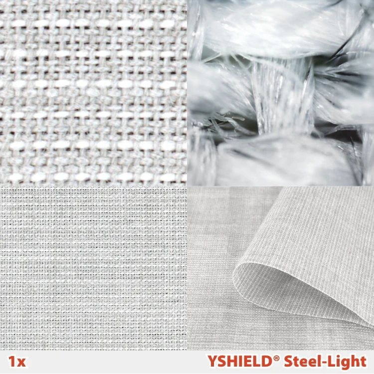 YSHIELD-STEEL-LIGHT - tkanina ekranująca PEM - struktura - powiększenie