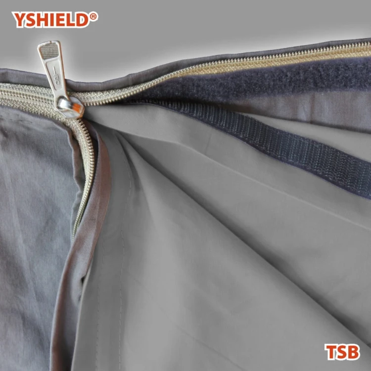 YShield TSB - śpiwór ekranujący - zamek ekranujący srebrzony