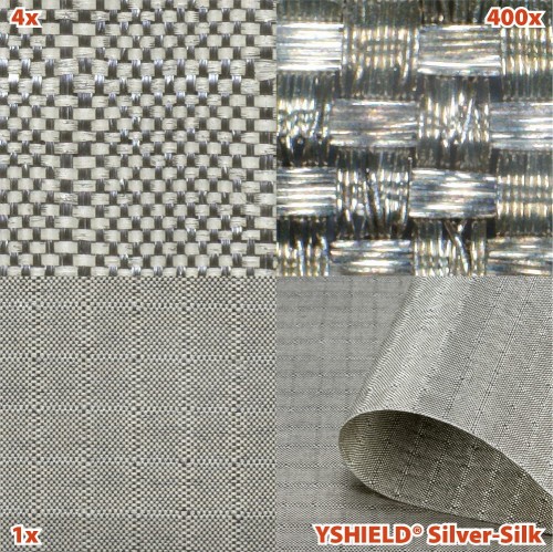 SILVER-SILK - tkanina-ekranujaca pola elektromagnetyczne - powiększenie
