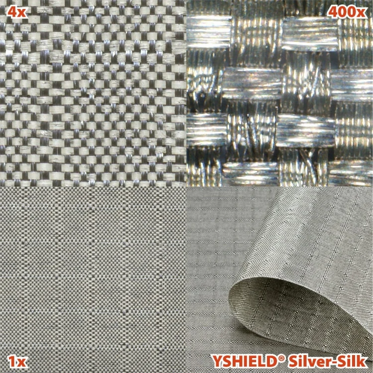SILVER-SILK - tkanina-ekranujaca pola elektromagnetyczne - powiększenie